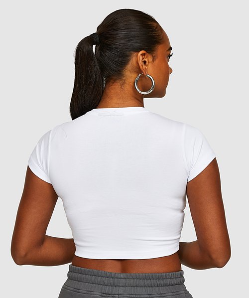 Womens Emnity Short Sleeve Crop Top