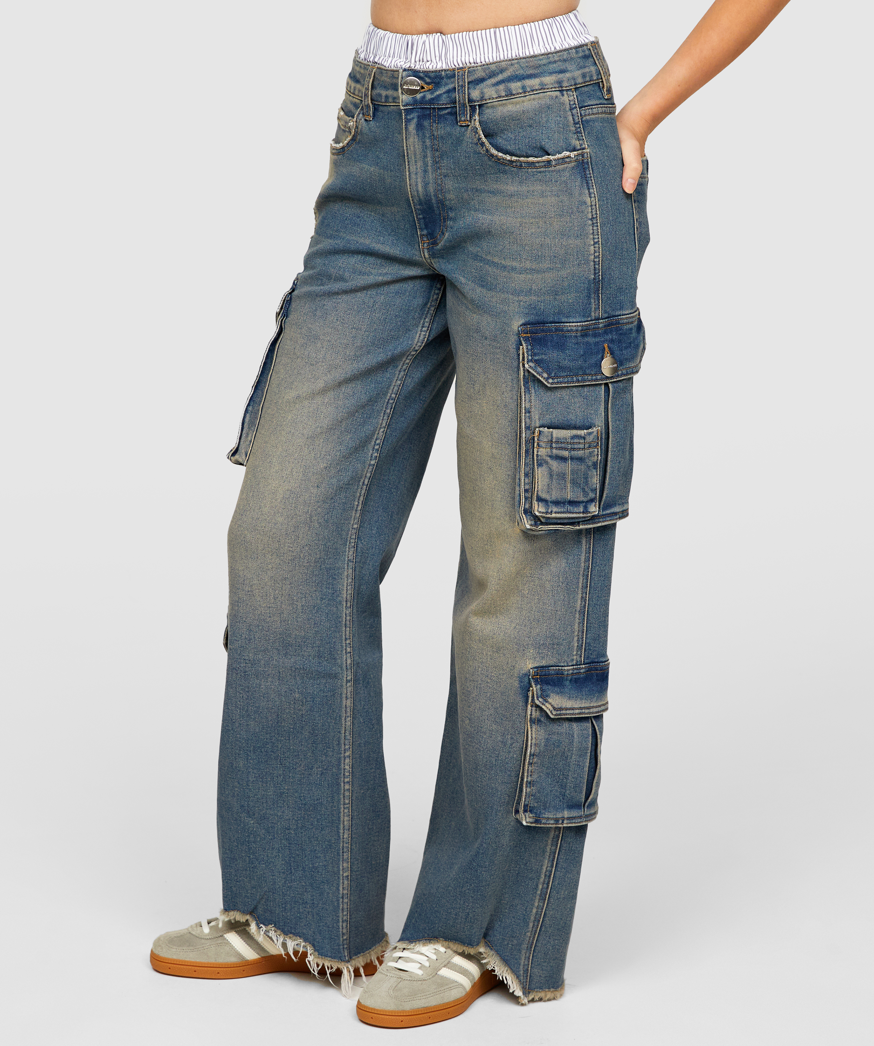 Womens Fatal Cargo Denim Jean