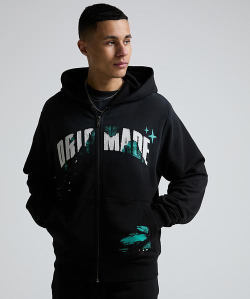 Selfmade Paint Splatter Zip Through Hoodie