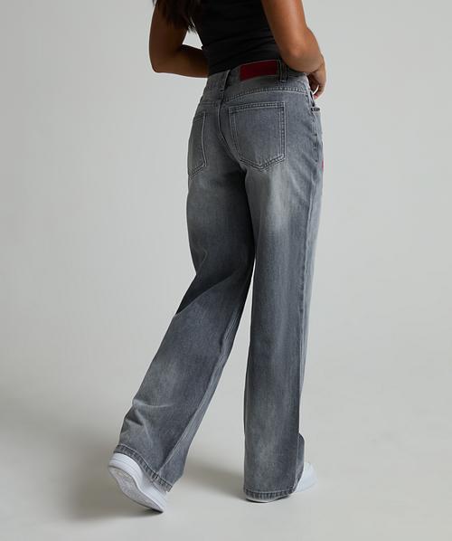 Womens Grind Baggy Mid Rise Jean