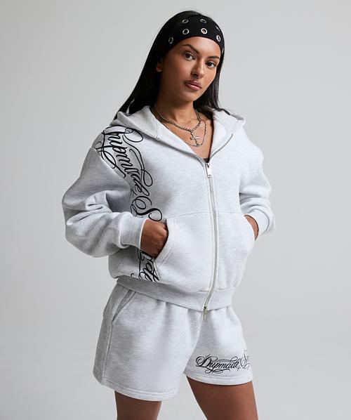 Womens Calligraphy Full Zip Hoodie