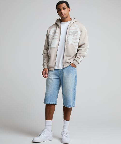 Skeletal Zip Through Hoodie