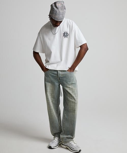 Cypher Monogram Fade Baggy Fit Denim Jean