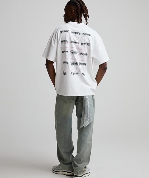 Cypher Monogram Fade Baggy Fit Denim Jean