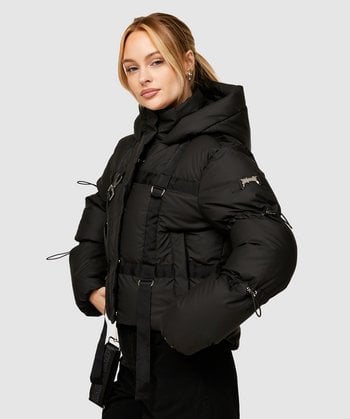 Womens Limit Toggle Crop Puffer Jacket