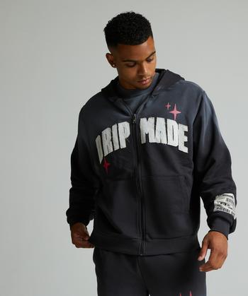 Selfmade Applique Zip Through Hoodie