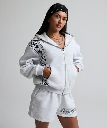 Womens Calligraphy Full Zip Hoodie
