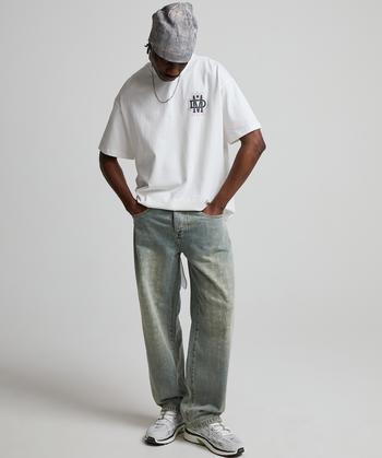 Cypher Monogram Fade Baggy Fit Denim Jean